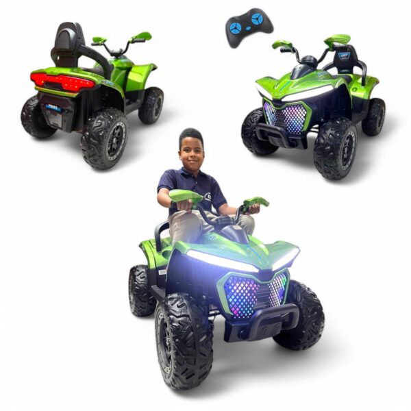 Cuatrimoto Eléctrica Para Niños Montable 12V 4x4 con Control Remoto