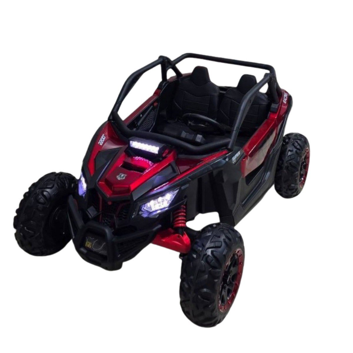 CARRO CAN-AM SUPER GIGANTE CON PANTALLA DE VIDEO CON PINTURA METALIZADA Y BANDERINES - Imagen 2